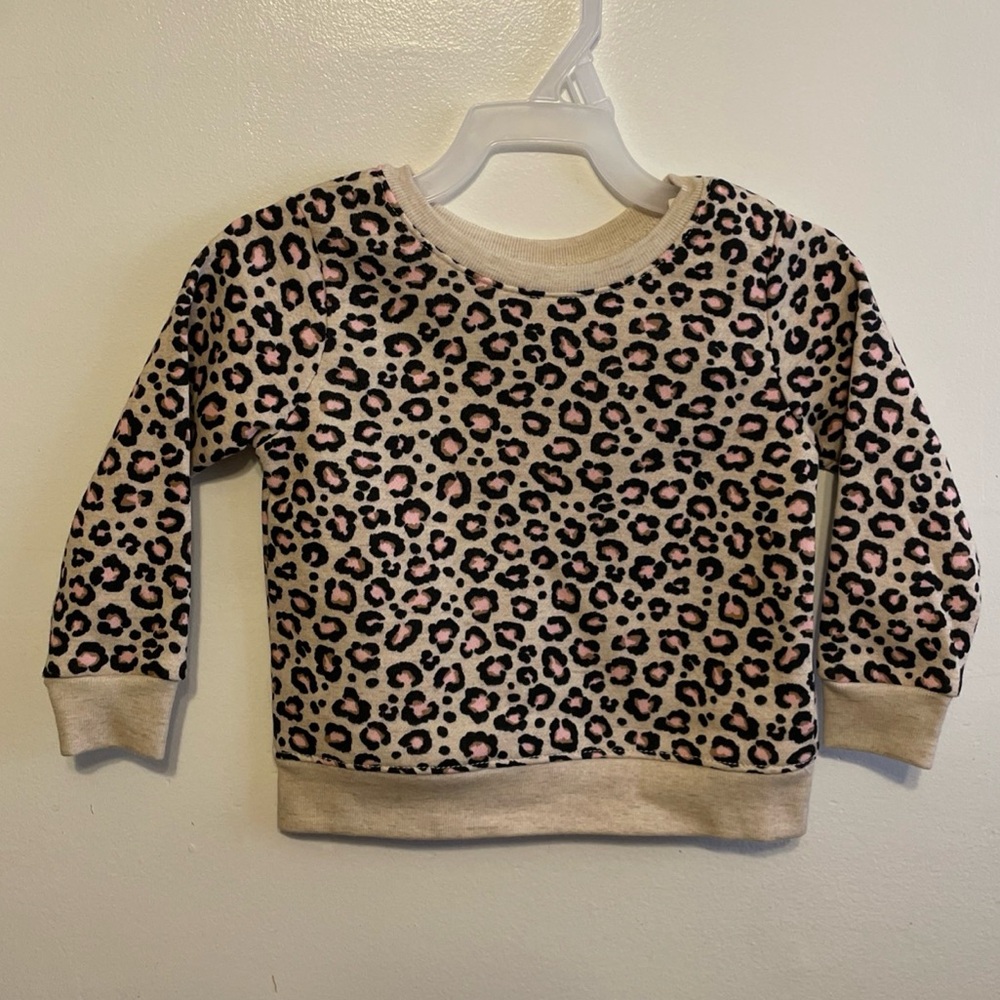 Garanimals Girls Tan Animal Print Crewneck Sweatshirt Size 18 months~New